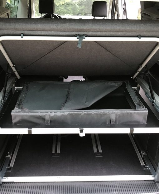 Kofferraum-Aufbewahrung snetz für VW Volkswagen Transporter T5 2003 ~ 2015  Nylon Heck koffer Organizer elastisches